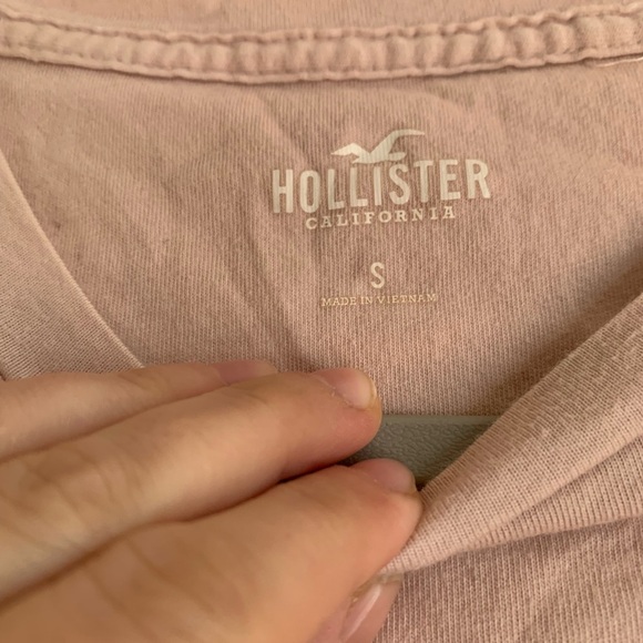 Hollister Pink and Blue Ombre Long Sleeve Shirt Size Small T Shirt Pull Over - Picture 3 of 4